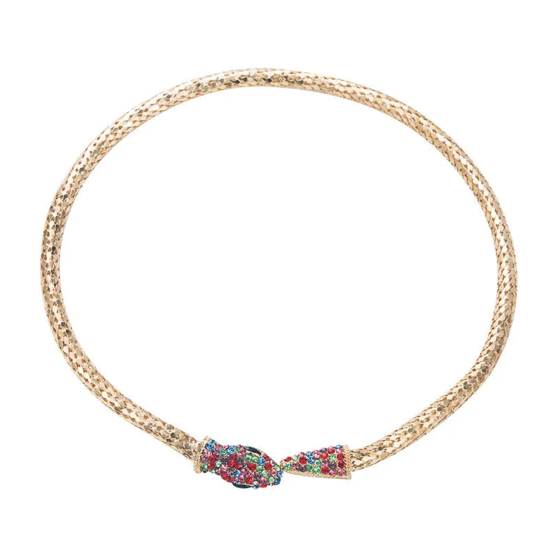 Euramerican Serpentine Collar Clavicle Chain Adjustable - Bellarte Enchanté Euramerican Serpentine Collar Clavicle Chain Adjustable